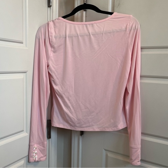Edikted Lolo Bow Top in Pink Size Large - Picture 5 of 6